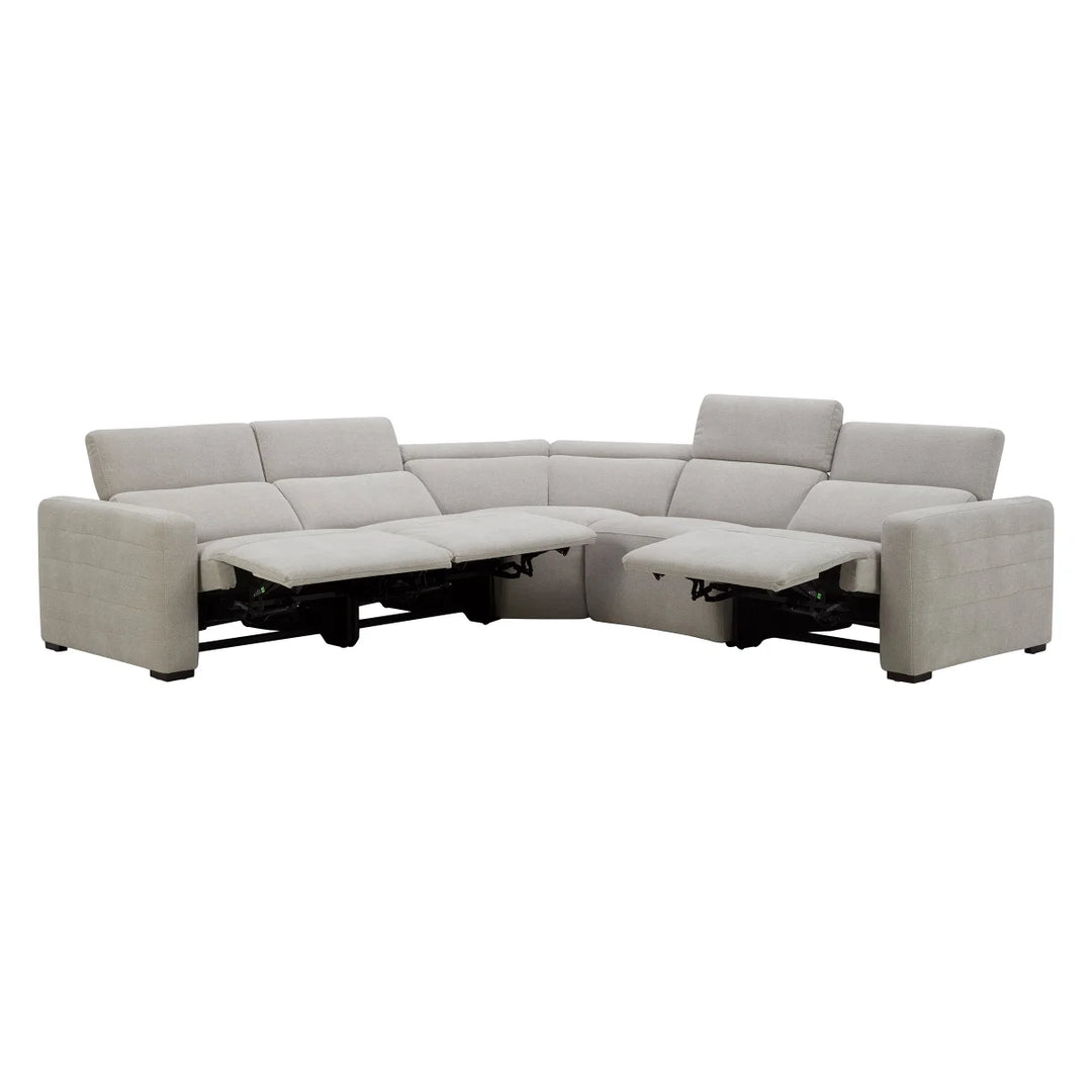 Aiden & Ivy 5-Piece Fabric Power Reclining Sectional