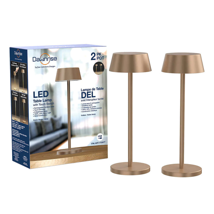 Dawnrise - Lampe de table DEL rechargeable