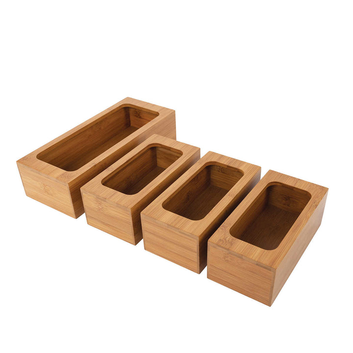 Seville Classics Bamboo Food Storage Bag Holder