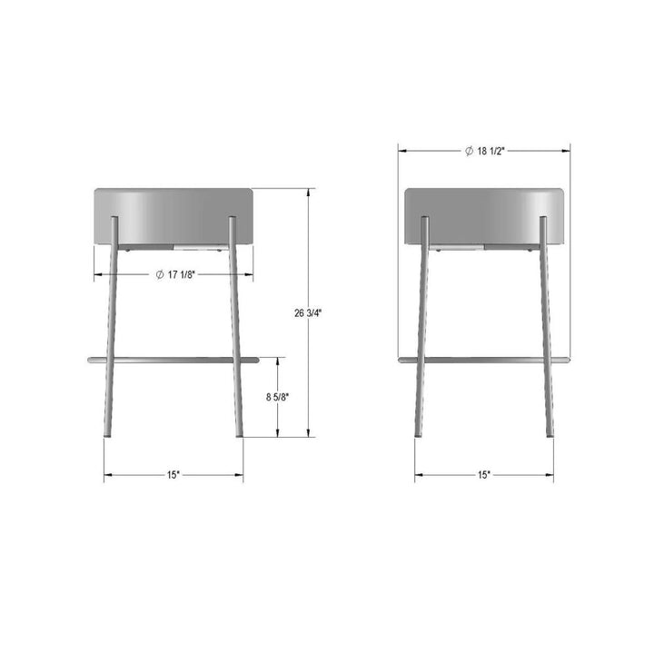 Amisco Clovis - Tabouret de comptoir