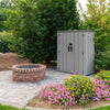 Lifetime - Vertical storage shed with shelves