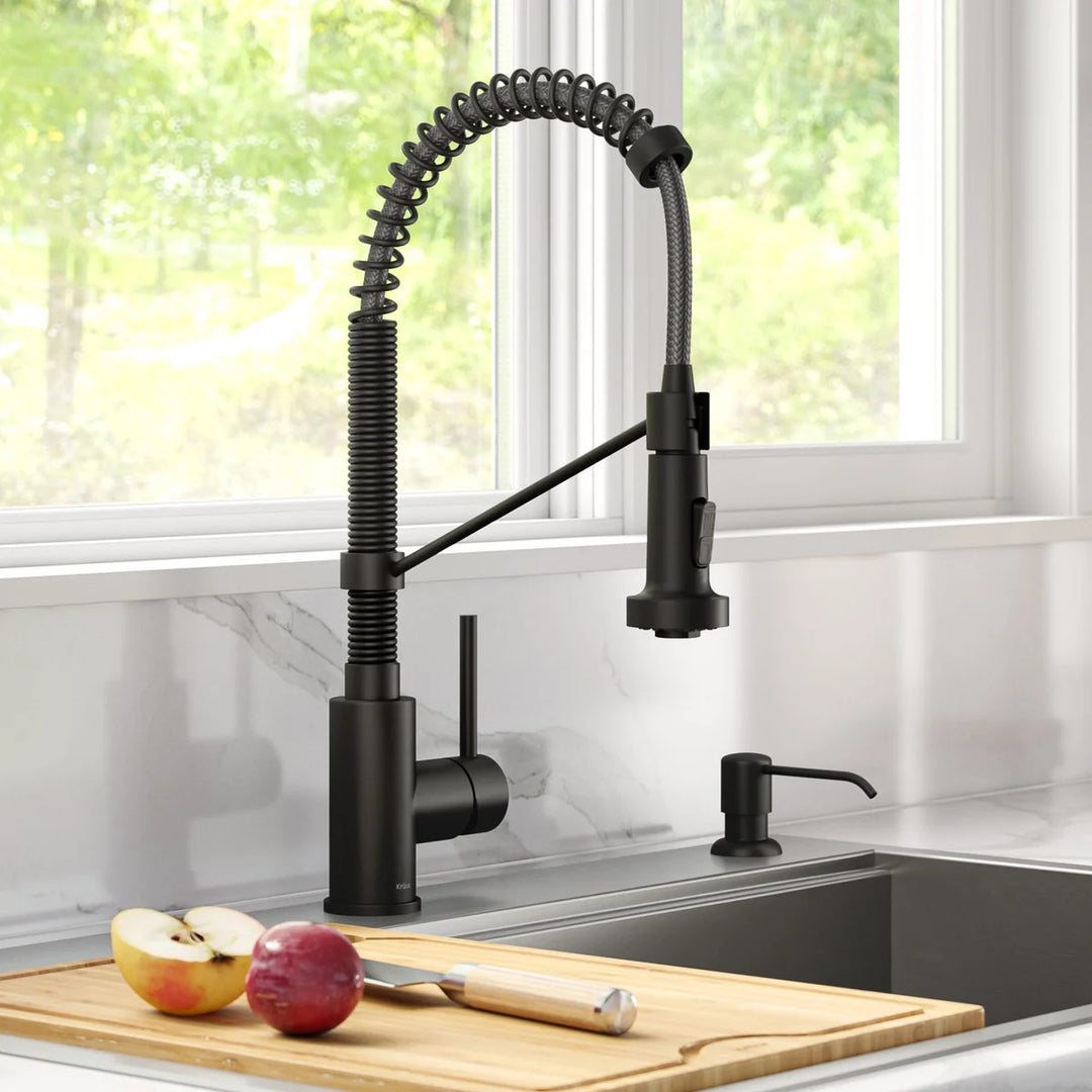 Kraus - Bolden 18" Pull-Down Faucet with Soap Dispenser
