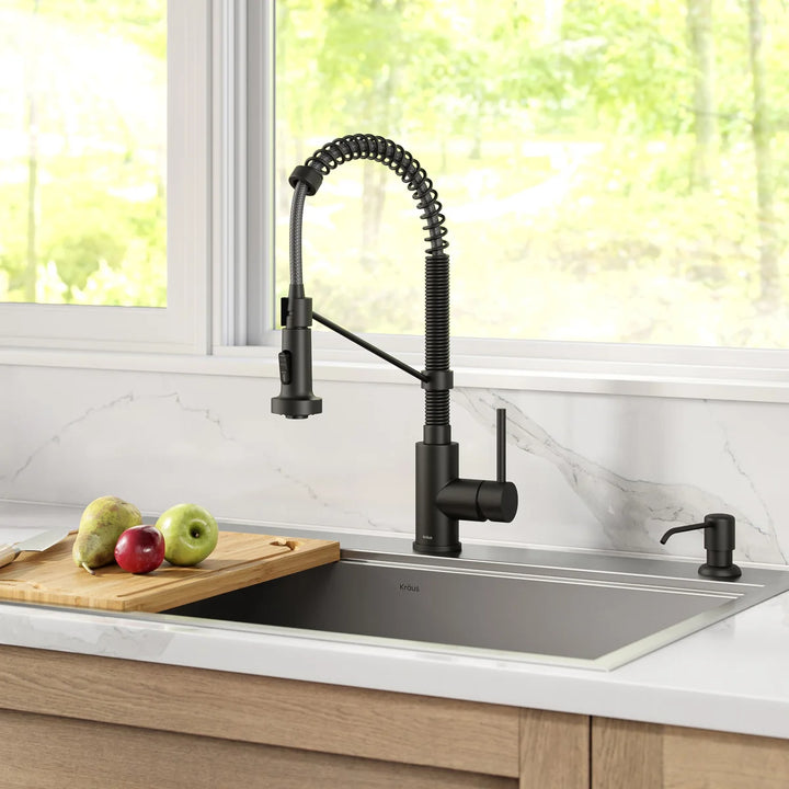 Kraus - Bolden 18" Pull-Down Faucet with Soap Dispenser