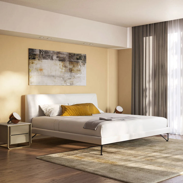 Natuzzi Group Avery - Lit en cuir pleine fleur