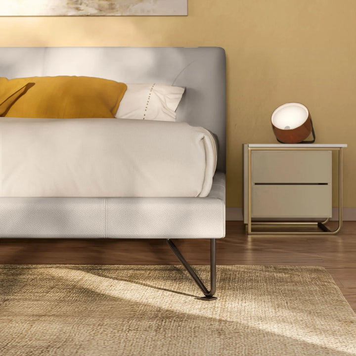 Natuzzi Group Avery - Lit en cuir pleine fleur