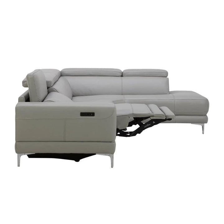 Aiden & Ivy 2-Piece Leather Power Reclining Sectional