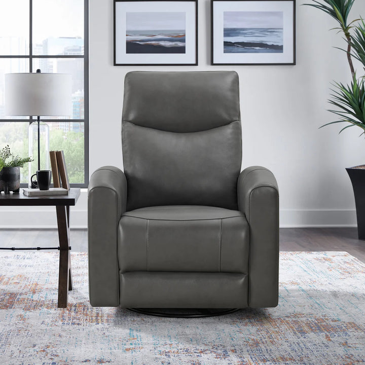 Northridge Home - Fauteuil en cuir pleine fleur pivotant à inclinaison motorisée