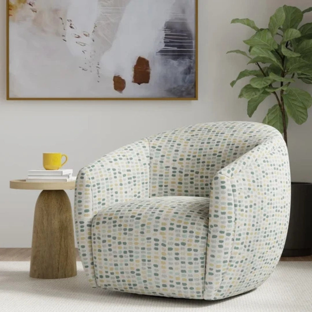 Nice Link – Fauteuil pivotant en tissu Dixie