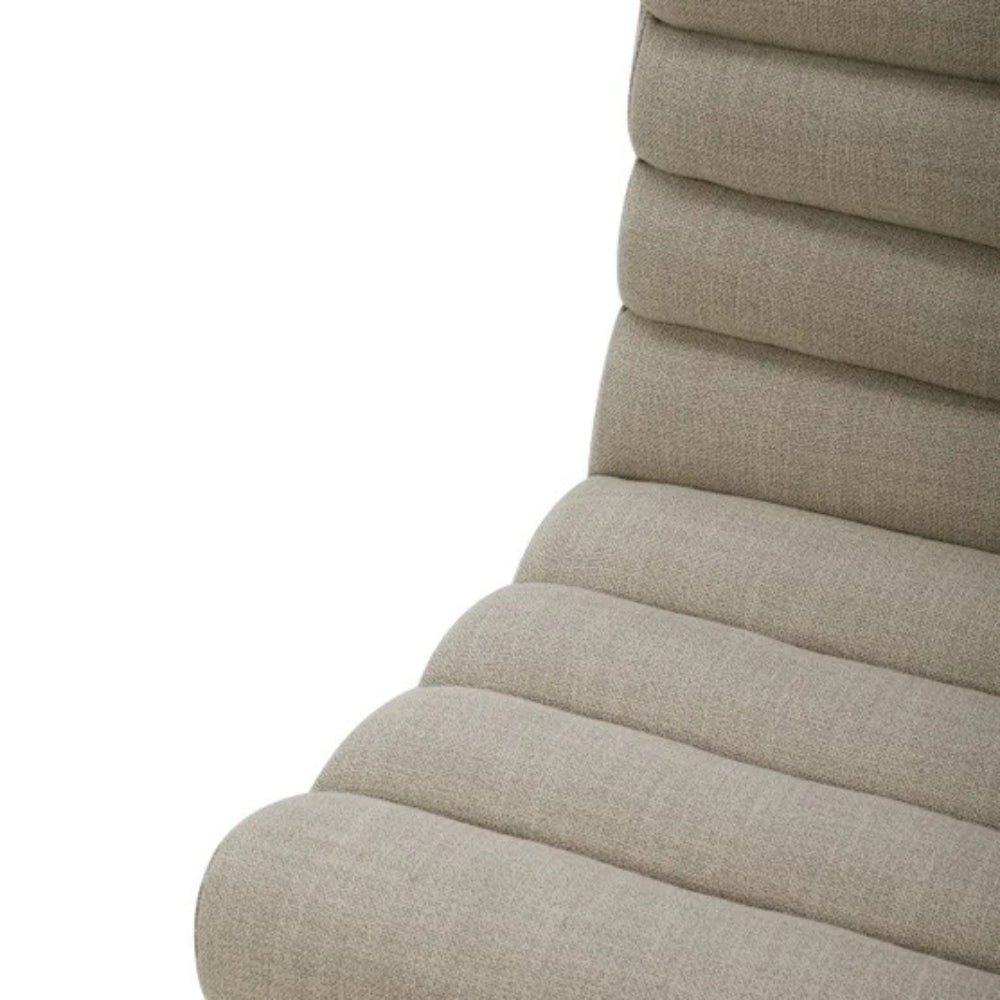 Aiden & Ivy - Fabric Armless Dining Chair with Casters