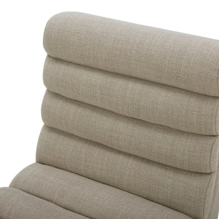Aiden & Ivy - Fabric Armless Dining Chair with Casters