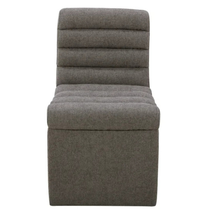 Aiden & Ivy - Fabric Armless Dining Chair with Casters
