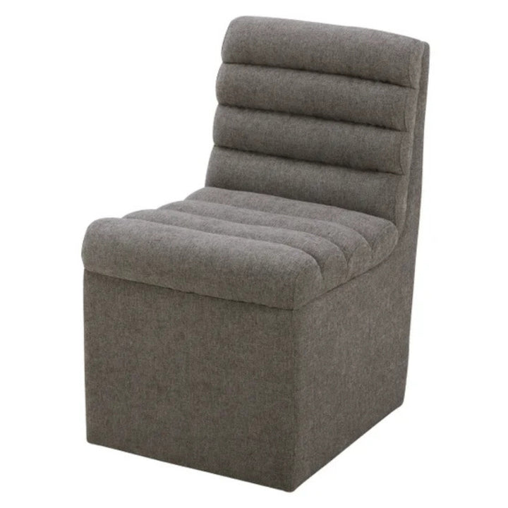 Aiden & Ivy - Fabric Armless Dining Chair with Casters