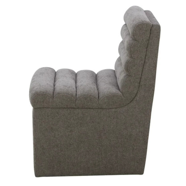 Aiden & Ivy - Fabric Armless Dining Chair with Casters