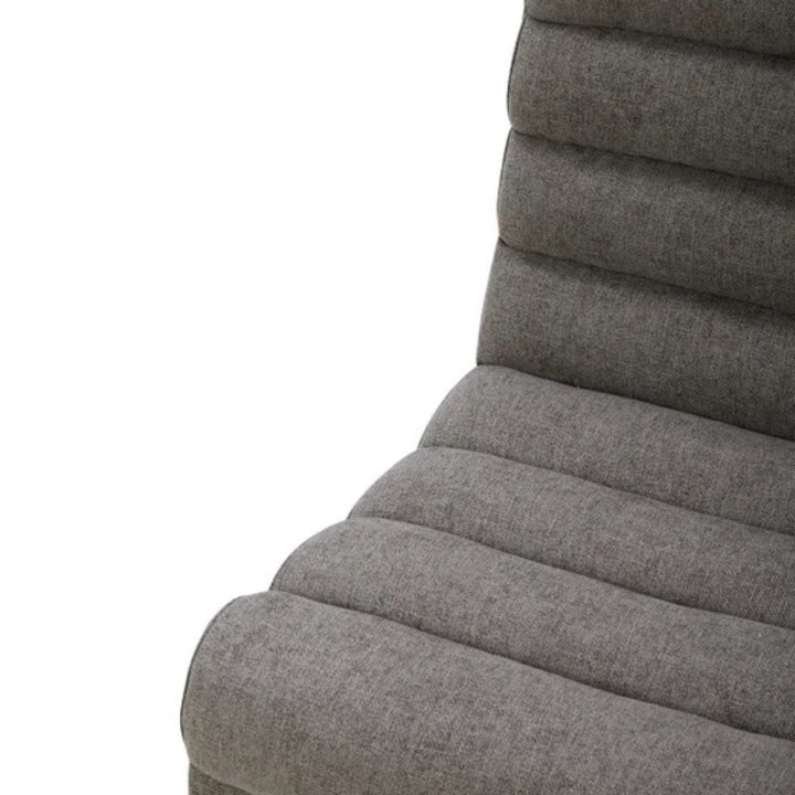 Aiden & Ivy - Fabric Armless Dining Chair with Casters