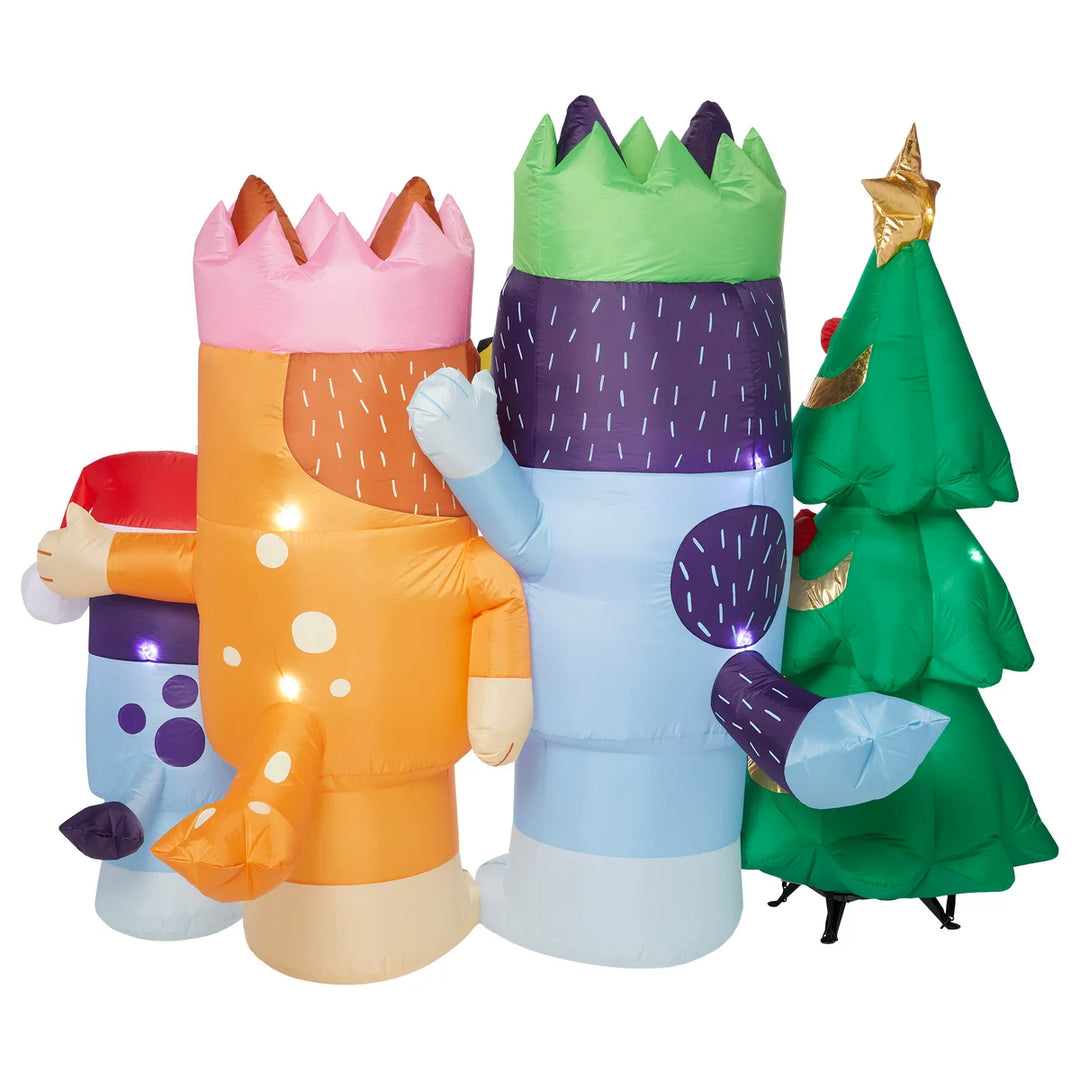 Giant Inflatable Bluey Family Christmas Scene