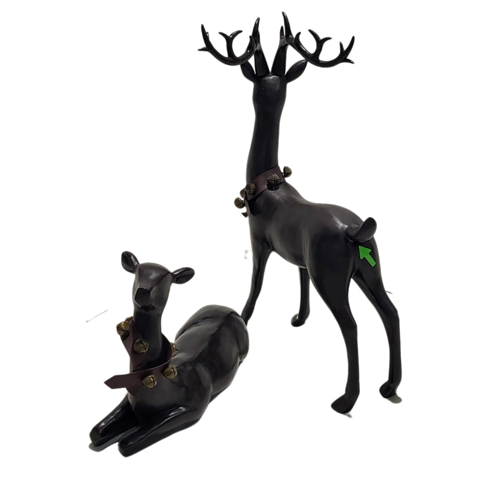 Ensemble de 2 cerfs décoratif des fêtes