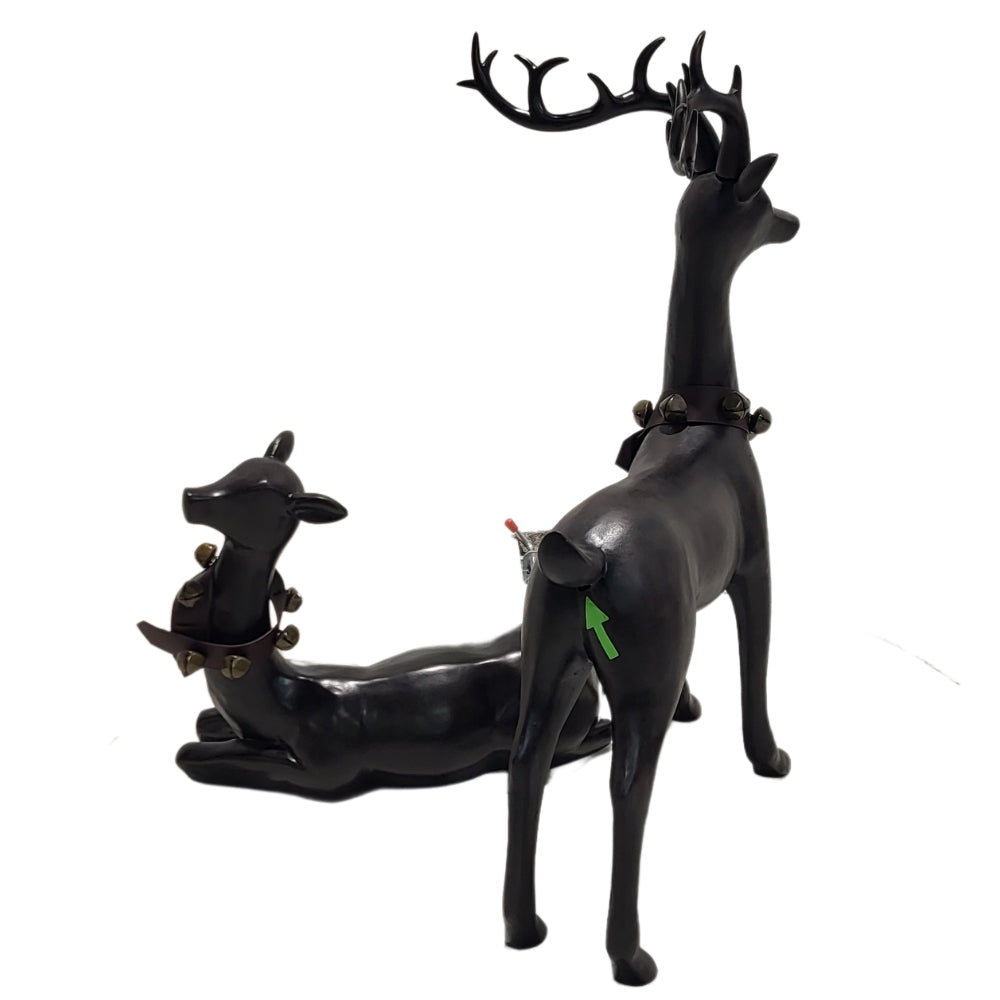 Ensemble de 2 cerfs décoratif des fêtes