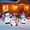 Famille de bonhommes de neige avec 435 lumières DEL, paquet de 3