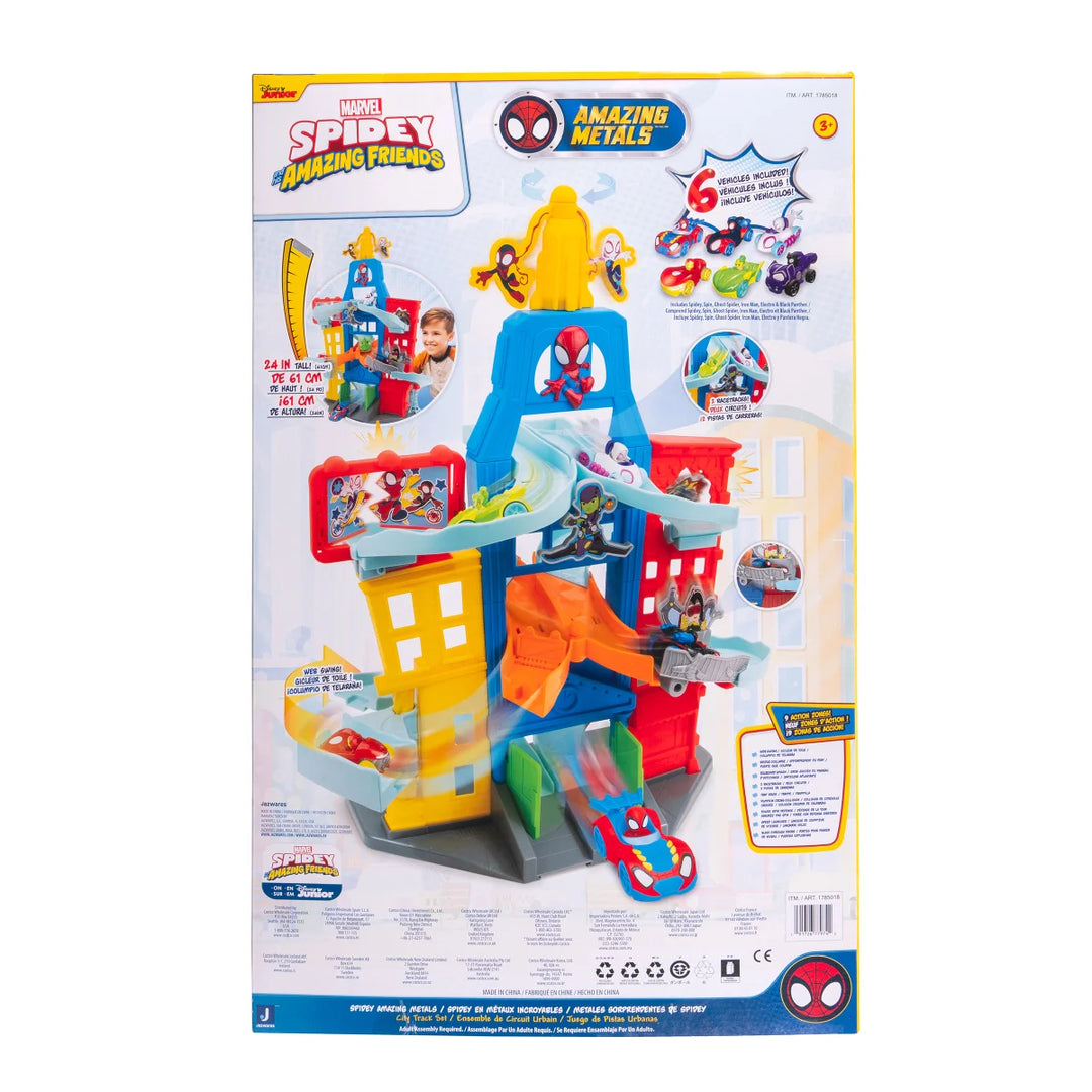 Marvel Spidey Amazing Metals City Track Set - 6-Pack