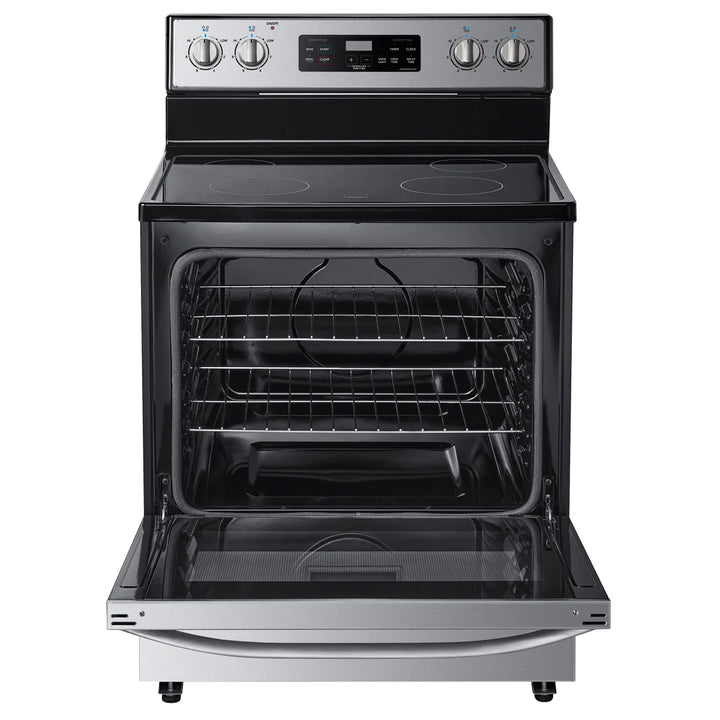 Midea - Cuisinière autoportante à surface de cuisson lisse de 30 po et 5,1 pi³