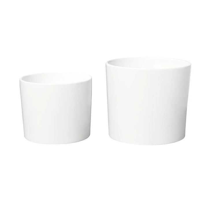 Mullally - Jardinières en céramique avec supports en bambou