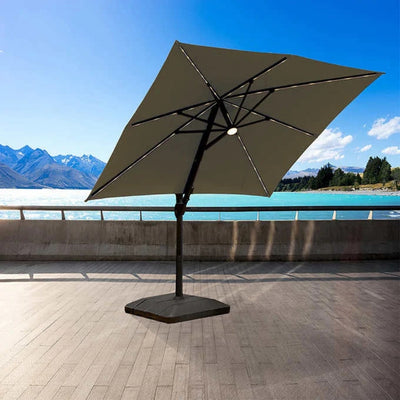 Seasons Sentry LED Square Cantilever Umbrella