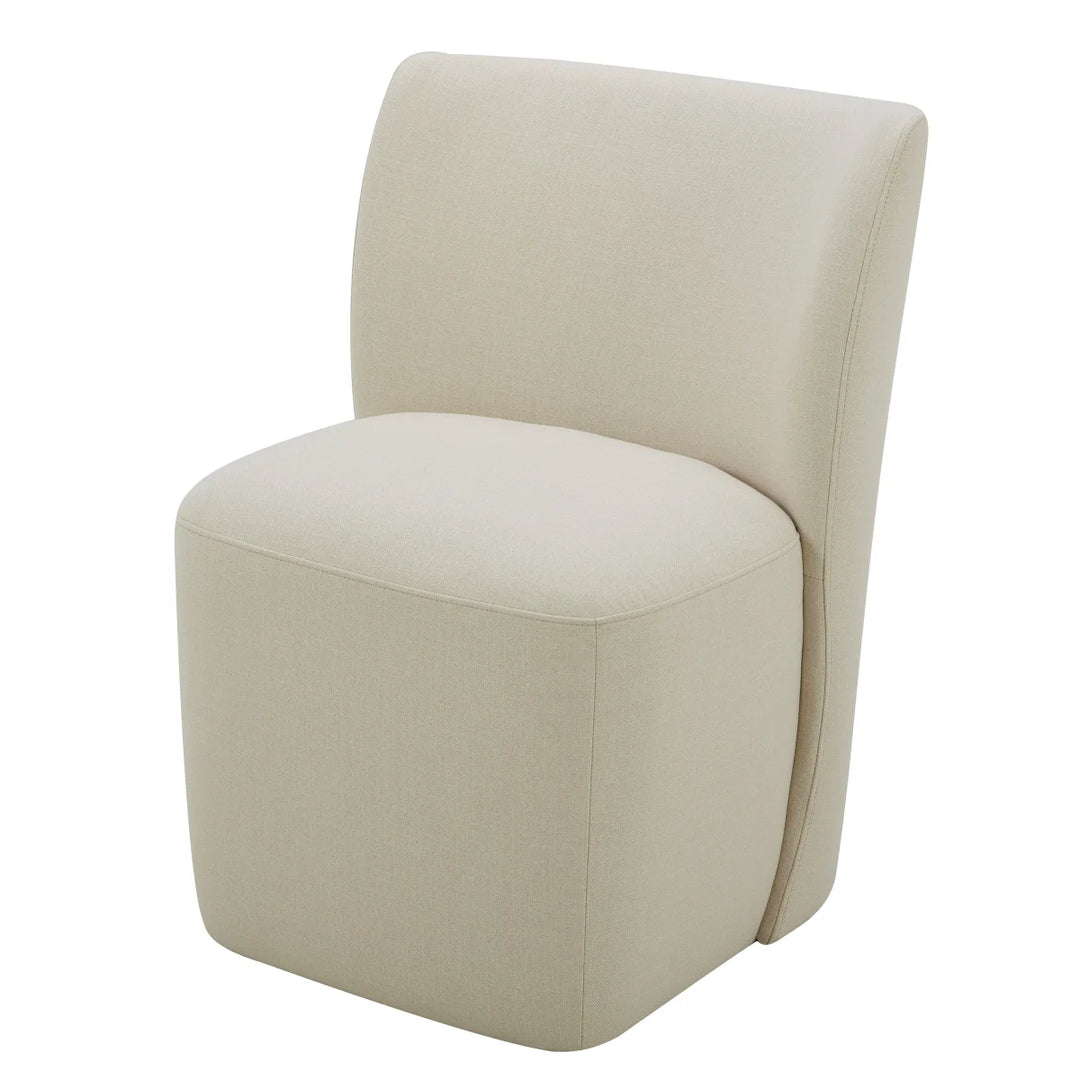 Aiden & Ivy Blai Fabric Rolling Armless Accent Chair