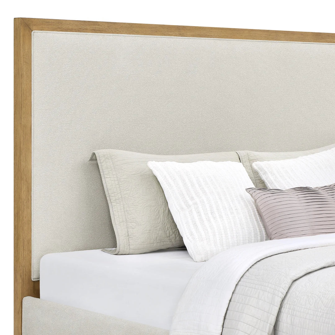 Henredon – Base de lit recouvert de tissu