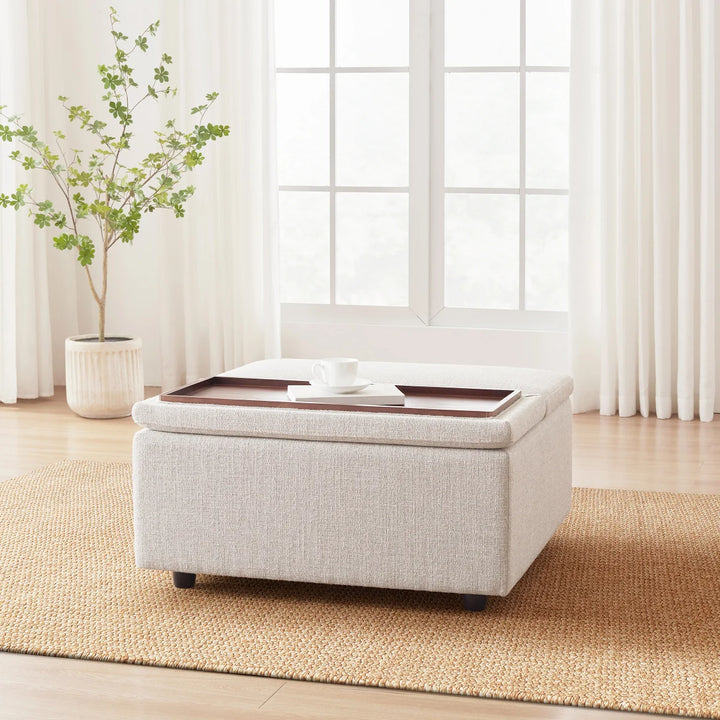 Aiden & Ivy Fabric Ottoman