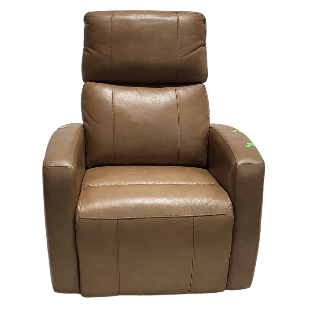 Synergy Home - Fauteuil d’inclinaison motorisé en cuir et coulissant avec appuie-tête motorisé