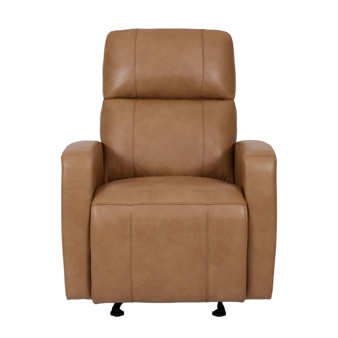 Synergy Home - Fauteuil d’inclinaison motorisé en cuir et coulissant avec appuie-tête motorisé