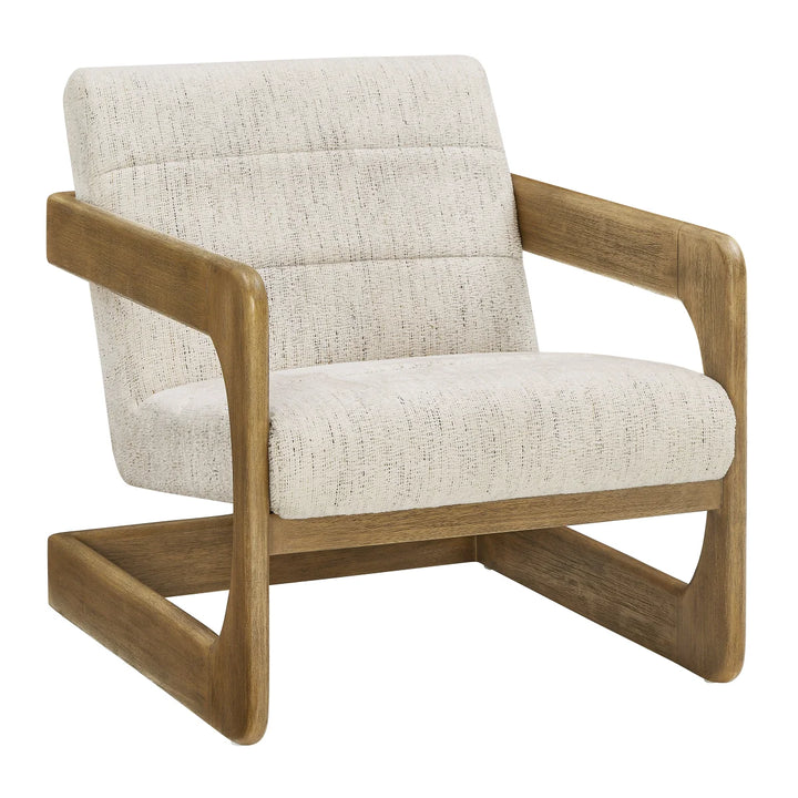 Thomasville Fabric Accent Chair with Wood Base