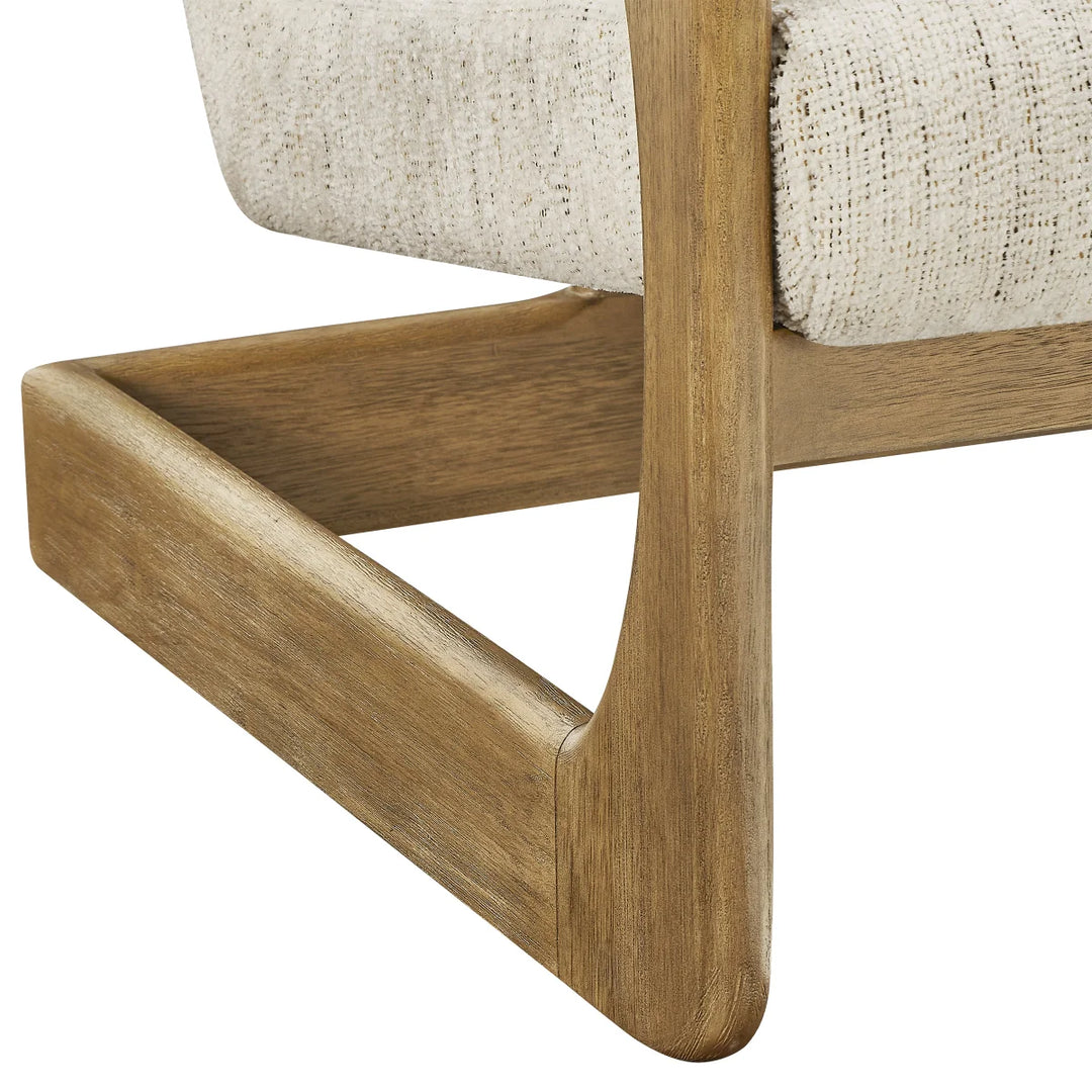 Thomasville Fabric Accent Chair with Wood Base