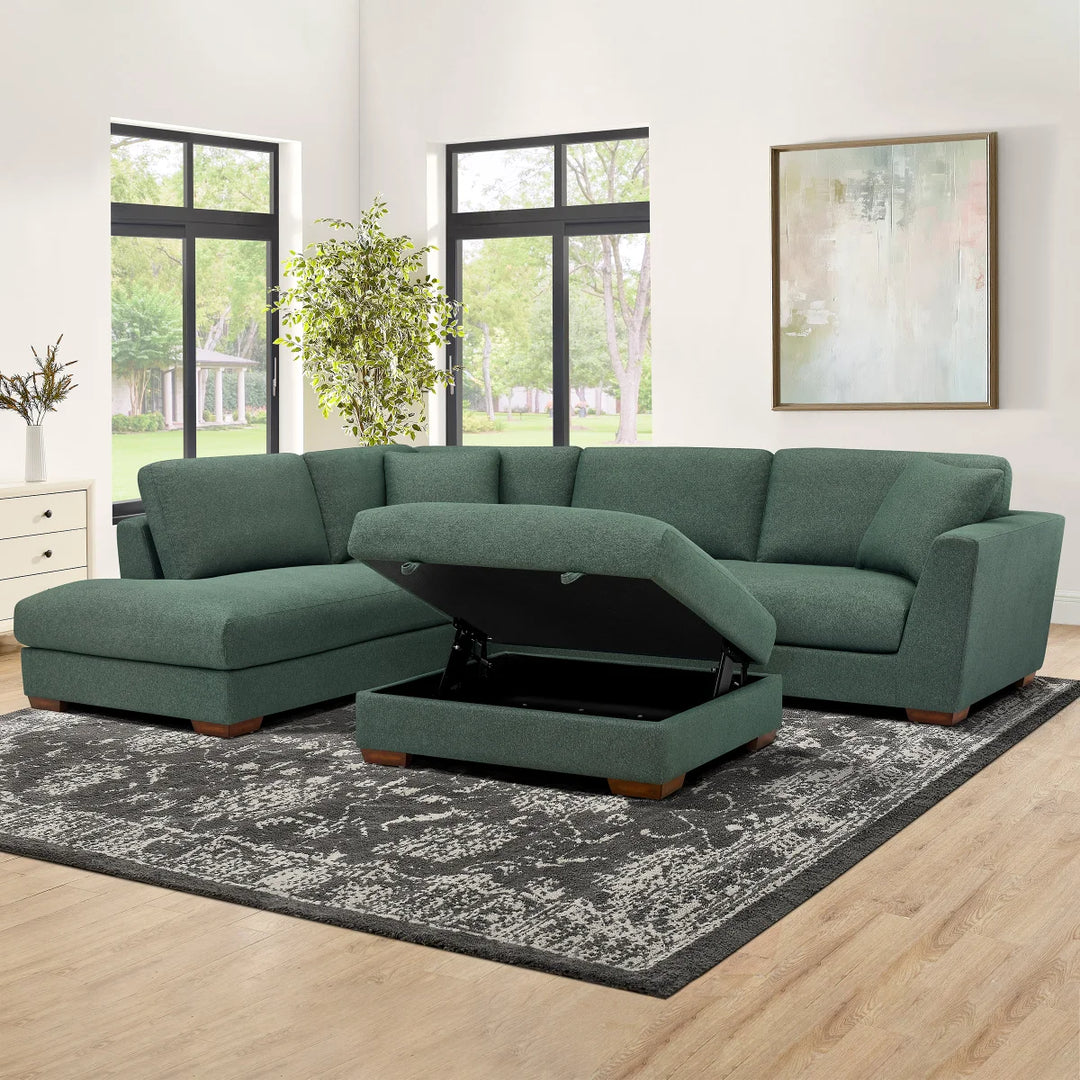 Henredon - Sectionnel en tissu Larkin House, 2 pièces