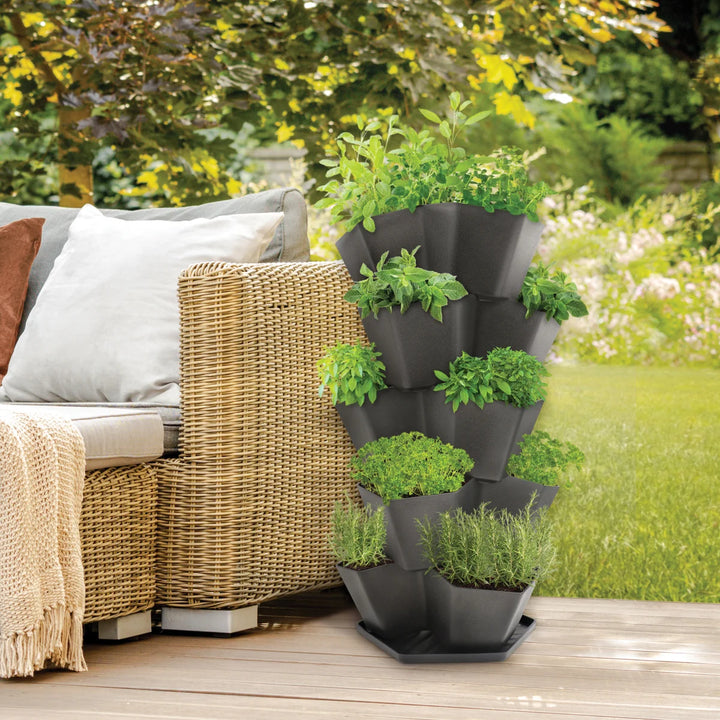 Multy Home - Jardinière empilable 5 niveaux, couleur