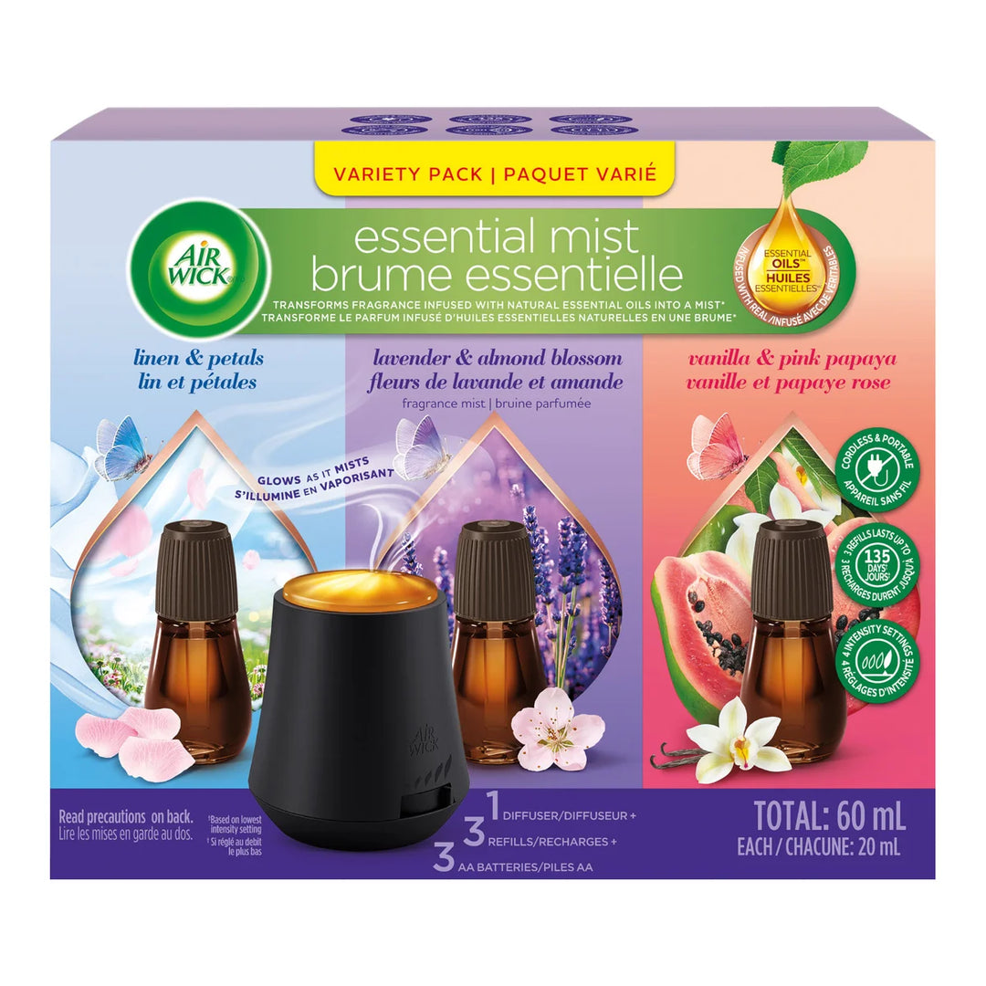 Air Wick - Brume essentielle paquet varié