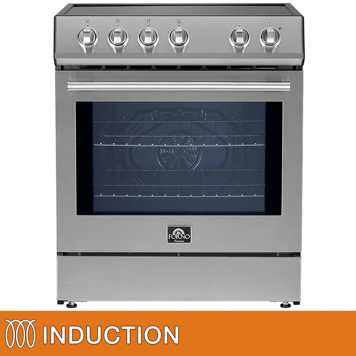 Forno - Cuisinière à 4 éléments à induction en acier inoxydable