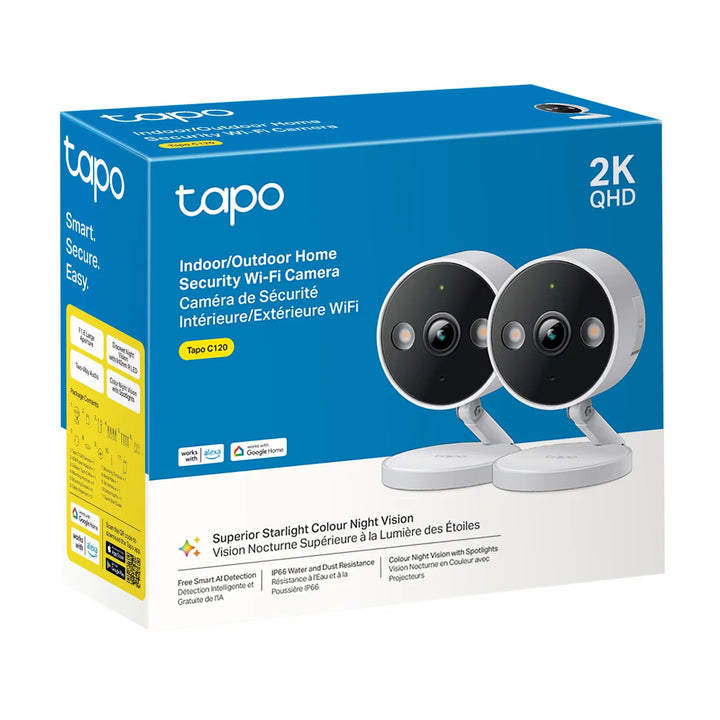 TP-LINK - Caméra de sécurité Tapo C120 intérieure/extérieure Wi-Fi