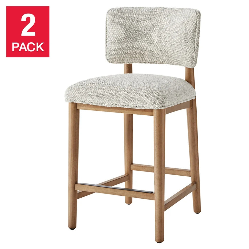 Aiden & Ivy - Tabourets de bar en tissu Tate, paquet de 2