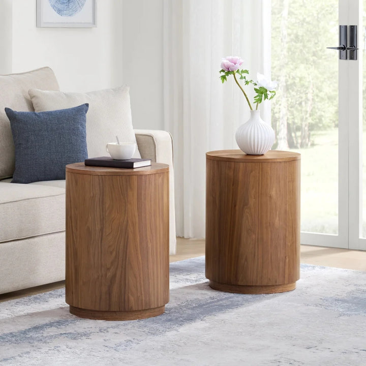 Finn - Ensemble de 2 tables d'appoints rondes