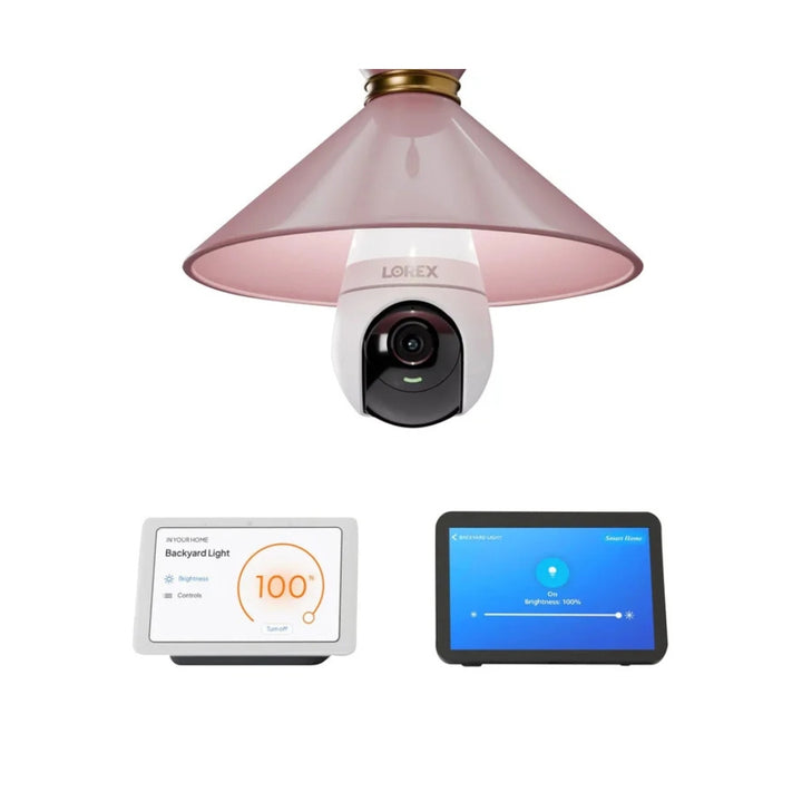 Lorex - 2K Wi-Fi Smart Bulb Security Camera, Pack of 2