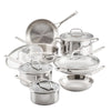KitchenAid 12-Piece 3-Ply Clad Stainless Steel Cookware Set