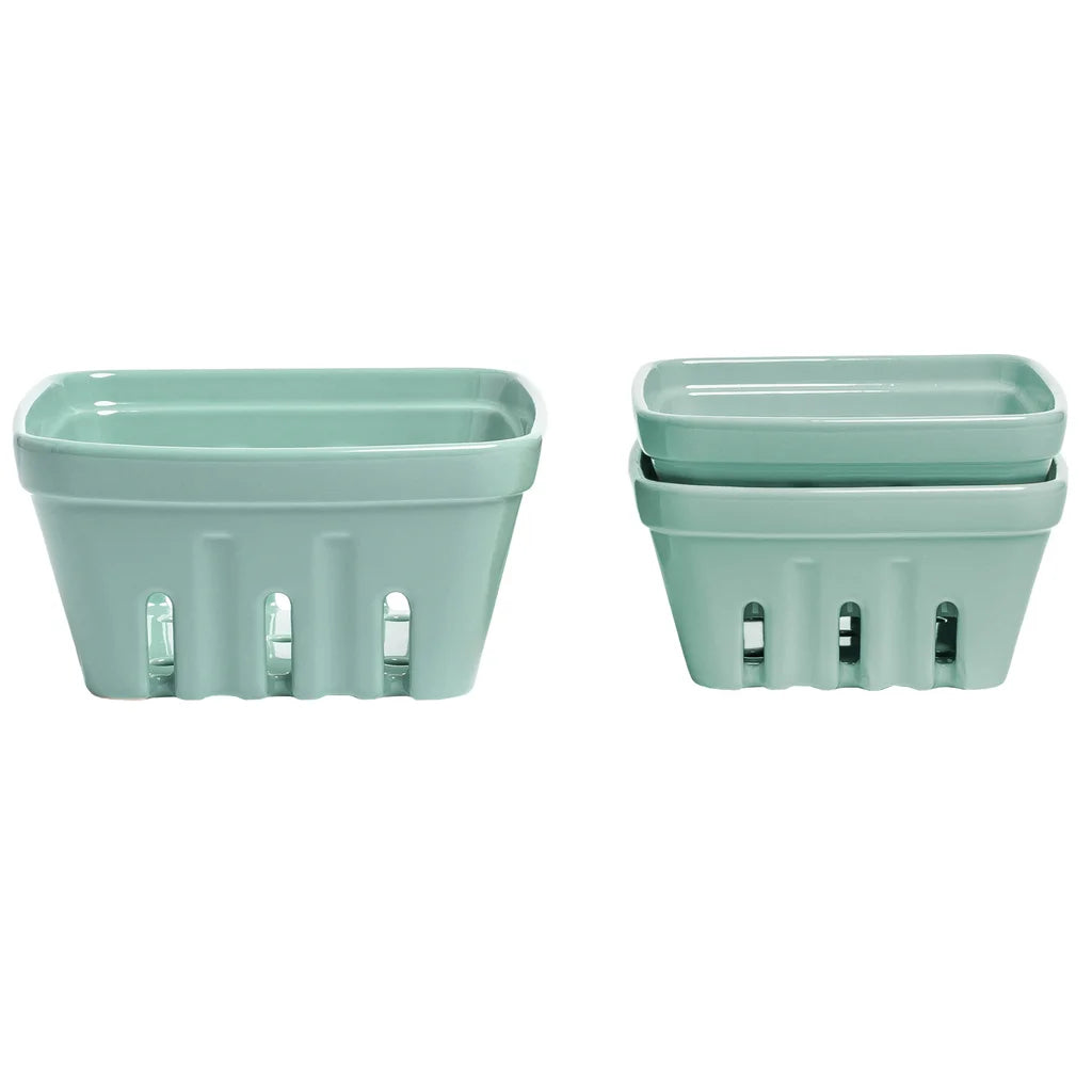 Over & Back - Stoneware Basket Set, 3 pieces