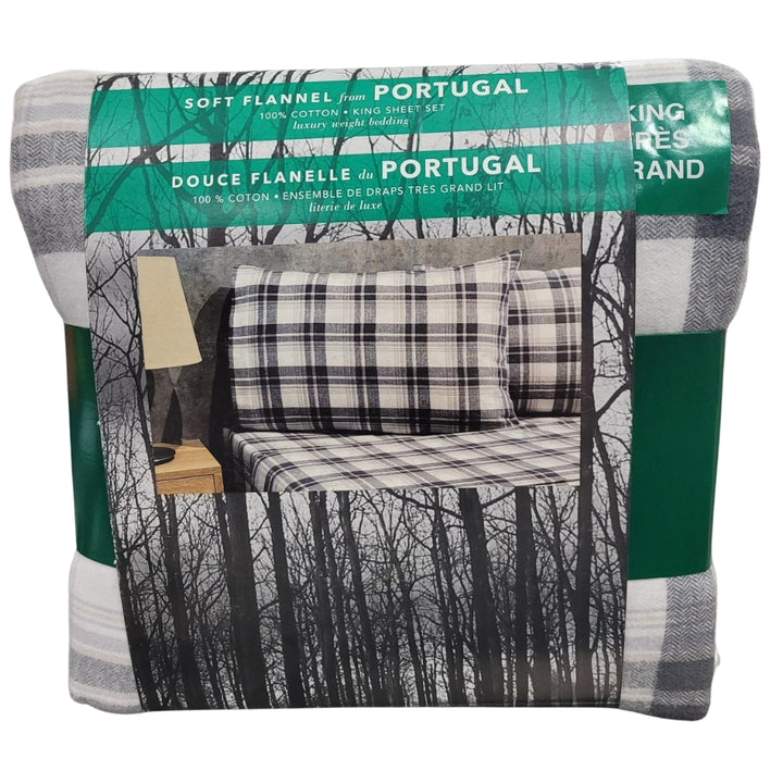 Ensembles de draps 4 pièces en flanelle portugaise