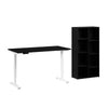 Bestar - Bureau Viva de 150,6 cm (59,3 po) à hauteur réglable et bibliothèque