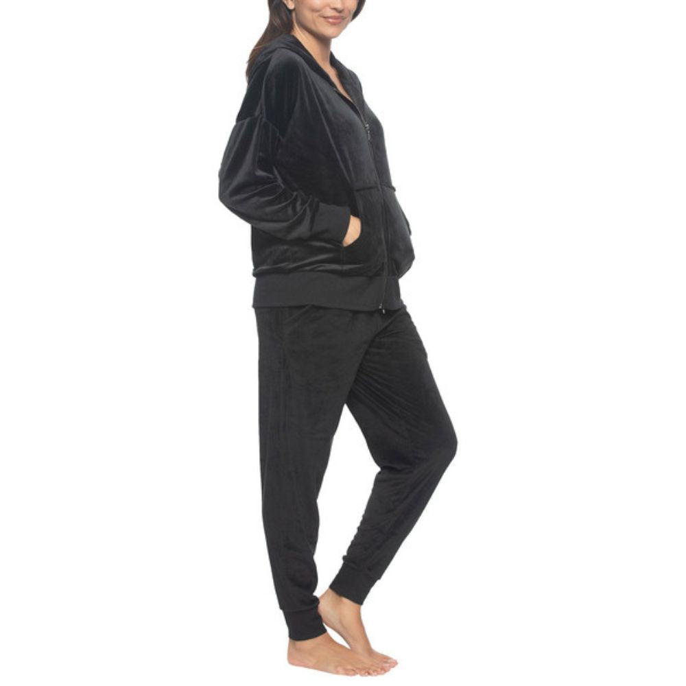 Black Bow - Ensemble de détente en velours , 2 pièces