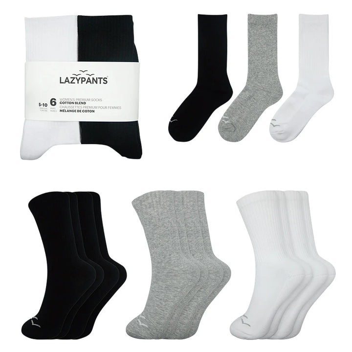 Lazypants - Chaussettes en coton, 6 paires
