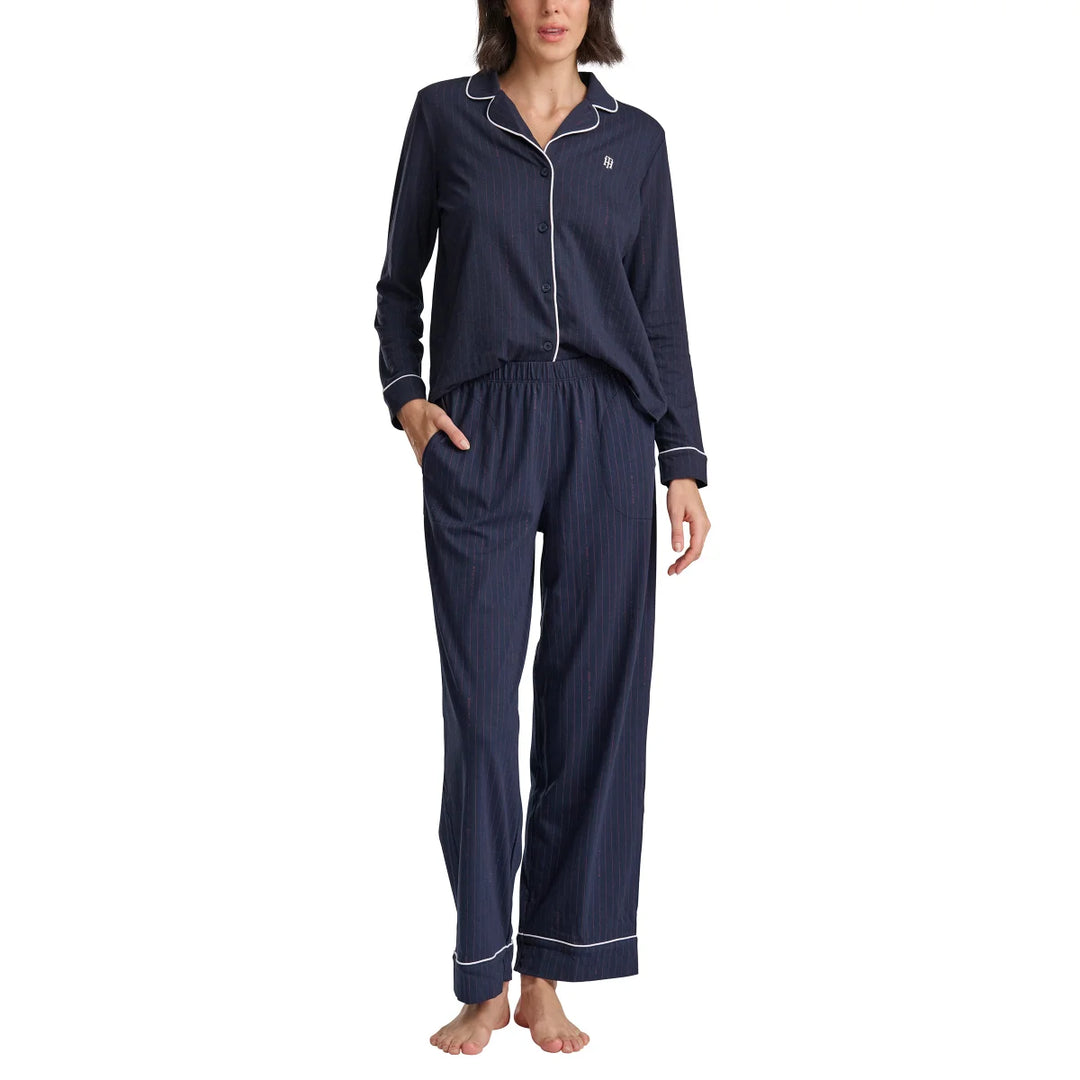Tommy Hilfiger - Ensemble pyjama à col cranté, 2 pièces