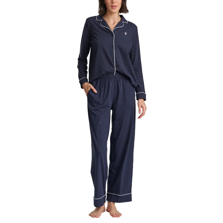 Tommy Hilfiger - Ensemble pyjama à col cranté, 2 pièces