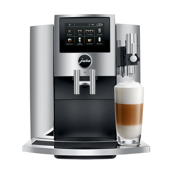 Jura S8 - Machine à espresso automatique avec carafe à lait, cartouche filtrante et tube à lait